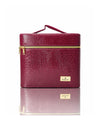 Karry House Premium Textured Multi-Layer Vanity Case – Maroon