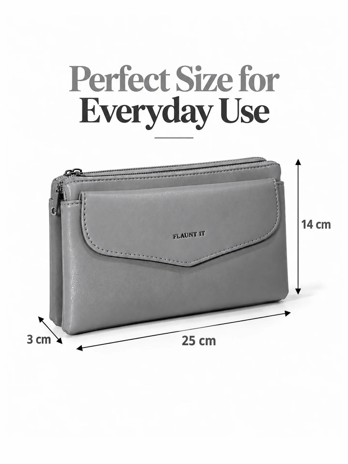 Women’s Daily Use Crossbody Handbag - Grey Purse