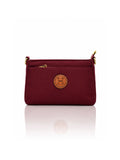 Ladies Nylon Sling Shoulder Bag - Burgundy