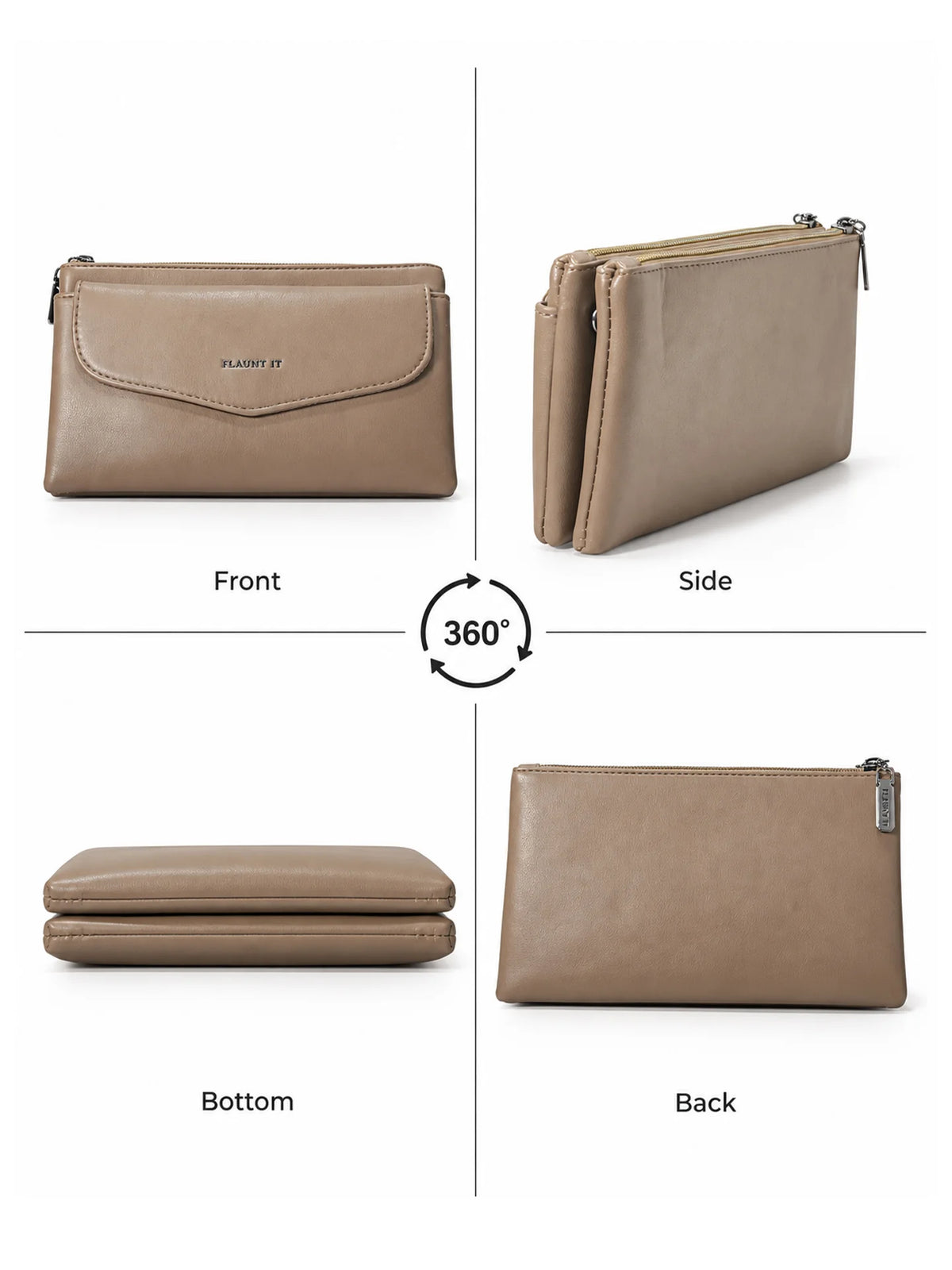 Women’s Daily Use Crossbody Handbag - Brown Purse