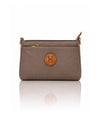 Ladies Nylon Sling Shoulder Bag - Taupe