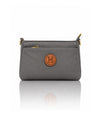 Ladies Nylon Sling Shoulder Bag - Dark Grey