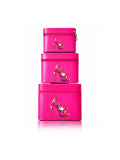 Premium 3-Piece Vanity Case Set – Hot Pink Makeup Organizer
