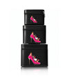 Premium 3-Piece Vanity Case Set – Black Makeup Organizer