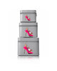 Premium 3-Piece Vanity Case Set – Grey Makeup Organizer