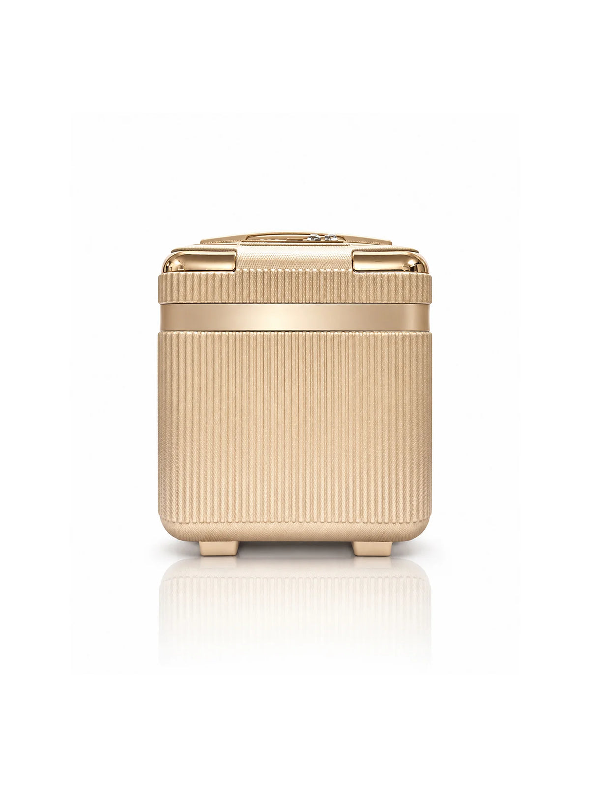 Champagne Gold Premium Textured Vanity Case - Medium