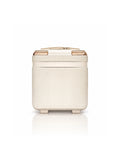 Cream White Premium Textured Vanity Case - Medium