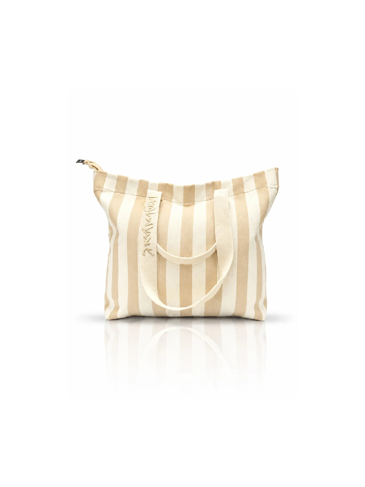 Striped Canvas Tote Bag for Women - Cream Strip