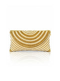 Beaded Gold & White Pearl Clutch Bag - Ethnic Handbag