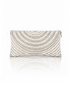 Beaded White Pearl Clutch Bag - Ethnic Handbag