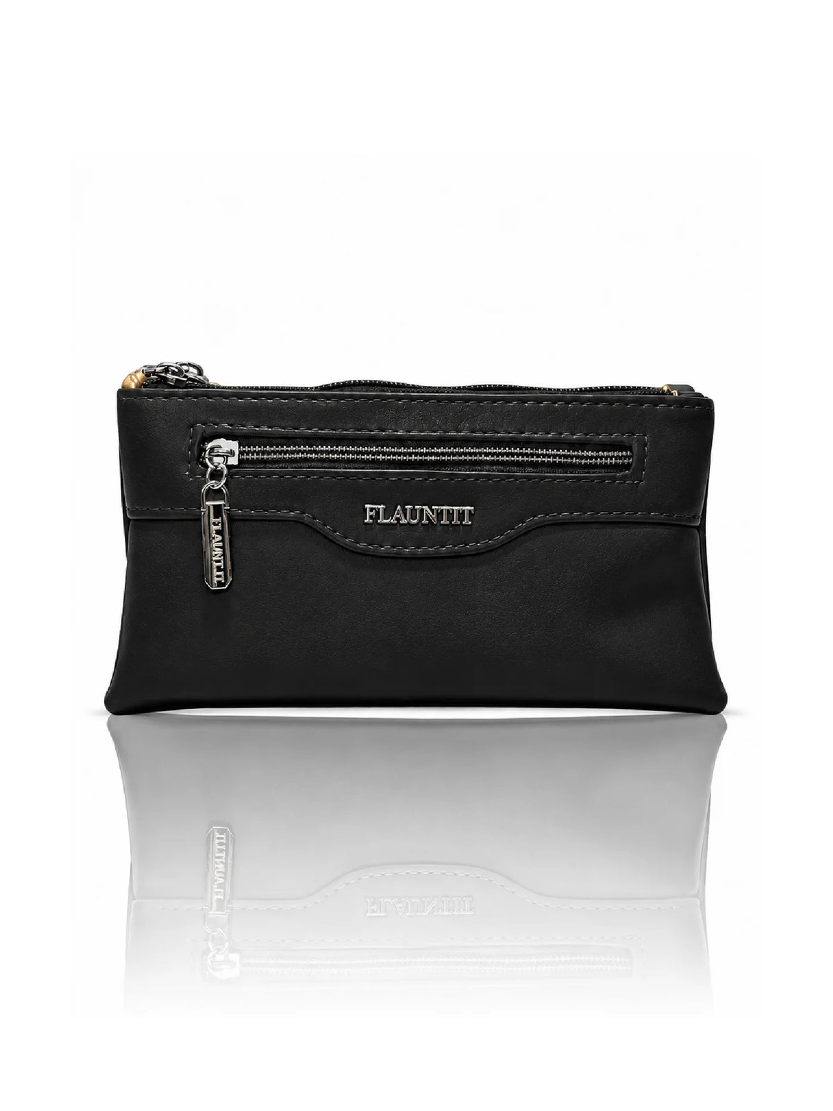 Flauntit Ladies Hand Purse - Black Sling Bag