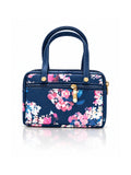 Floral Printed Women’s Hand Purse - Navy Blue
