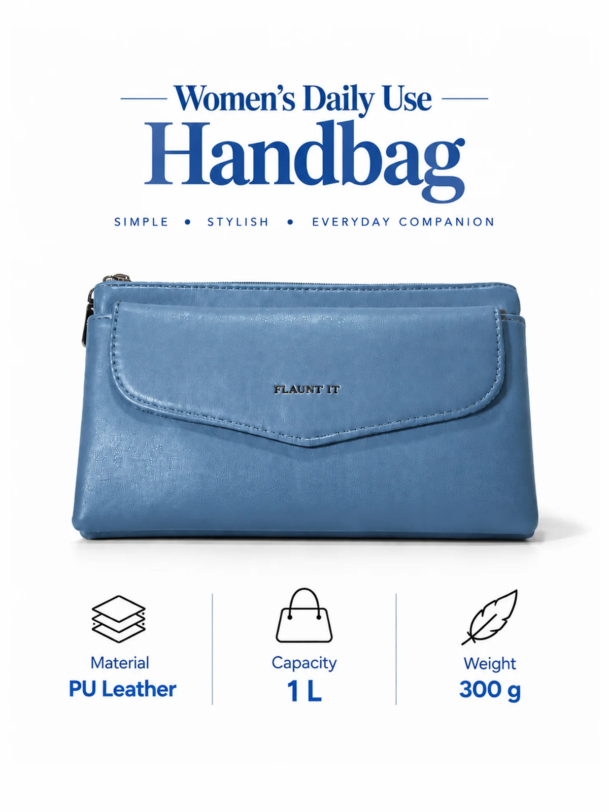 Women’s Daily Use Crossbody Handbag - Blue Purse