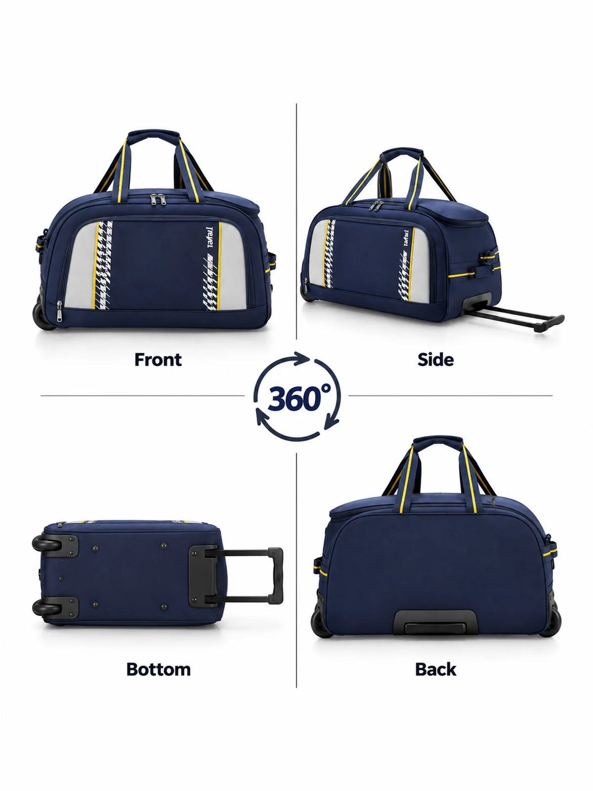 Safari Beamer Rolling Duffle Travel Bag - Blue