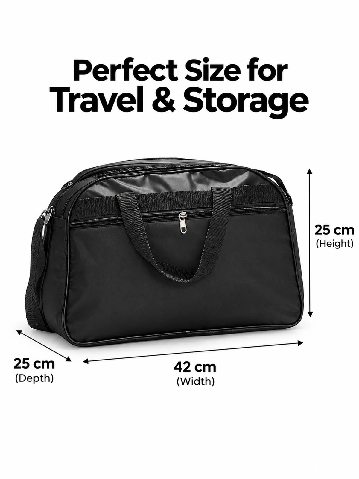 LUDAN Travel Duffel Bag – Charcoal Black