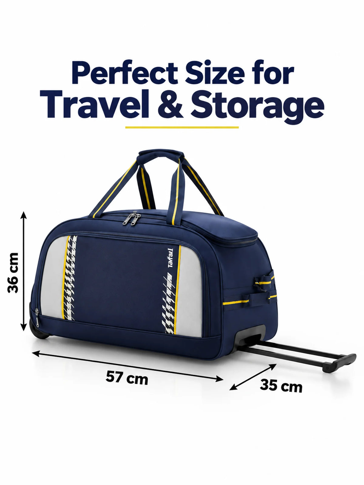 Safari Beamer Rolling Duffle Travel Bag - Blue