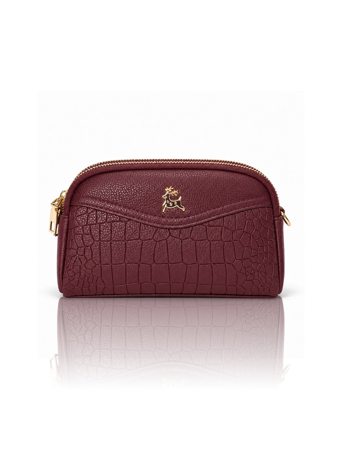 Premium Textured Crossbody Sling Bag – Wine