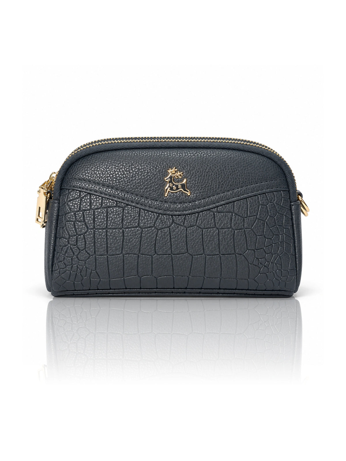 Premium Textured Crossbody Sling Bag – Black