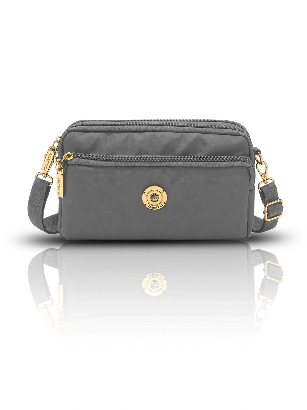 Stylish Fluänt Women’s Sling Bag – Grey Crossbody Bag