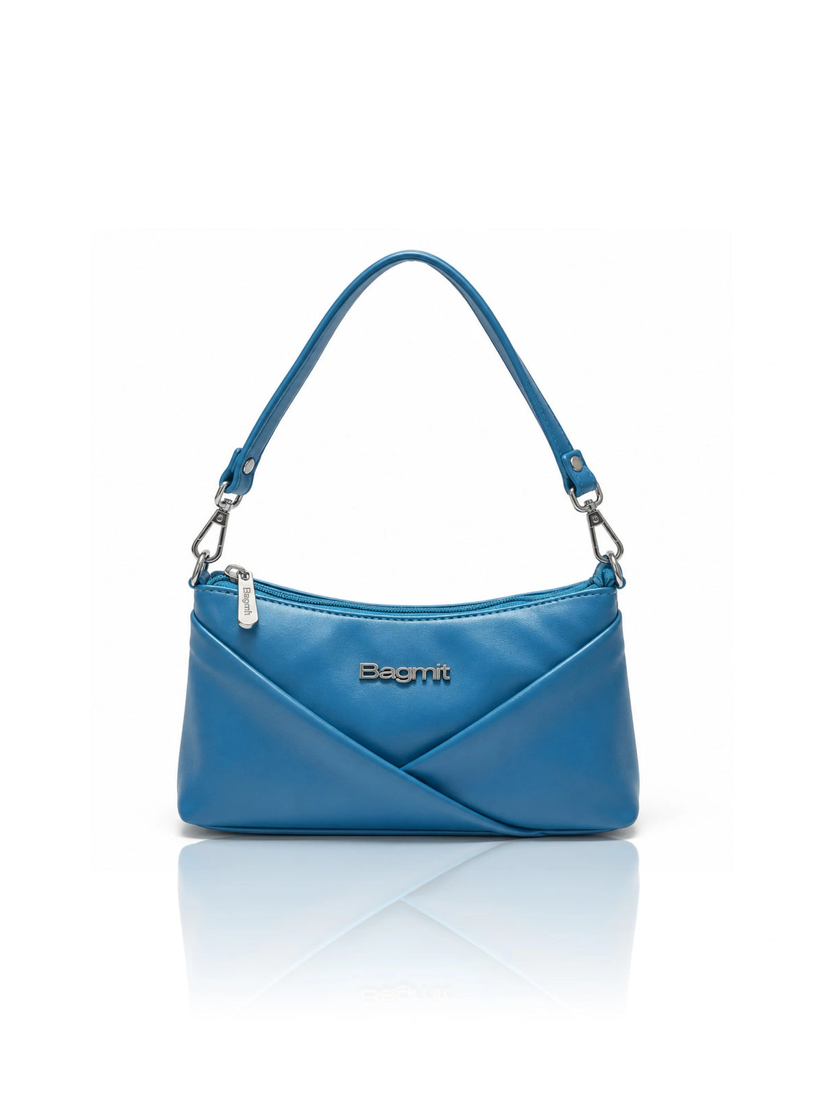 Women’s PU Leather Crossbody Shoulder Bag - Blue