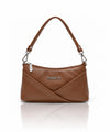 Women’s PU Leather Crossbody Shoulder Bag - Brown