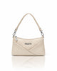 Women’s PU Leather Crossbody Shoulder Bag - Cream