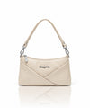 Women’s PU Leather Crossbody Shoulder Bag - Cream