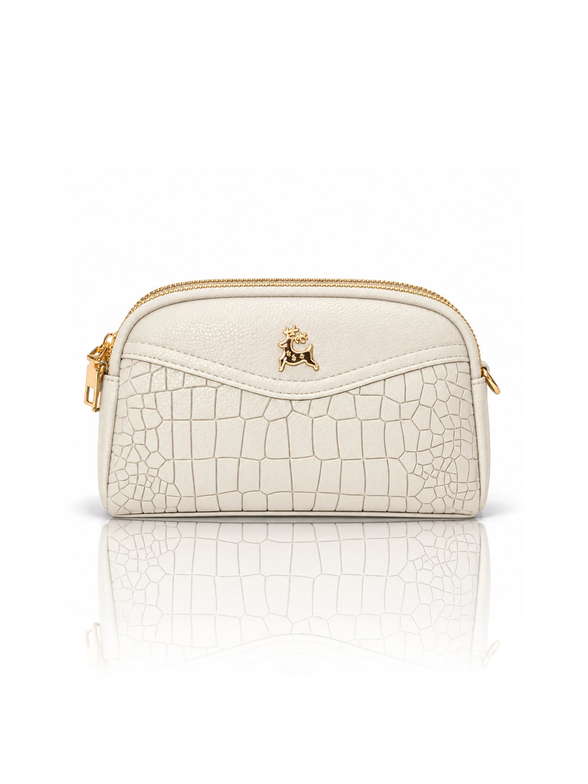 Premium Textured Crossbody Sling Bag – Off White