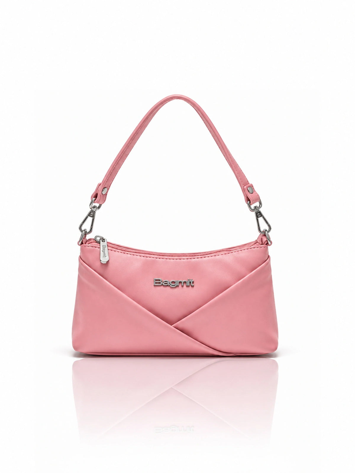 Women’s PU Leather Crossbody Shoulder Bag - Pink