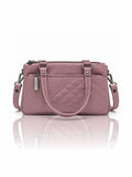 Quilted Sling Bag with Adjustable Strap - Mauve Shade