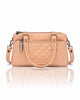 Quilted Sling Bag with Adjustable Strap - Peach Shade