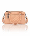 Quilted Sling Bag with Adjustable Strap - Peach Shade