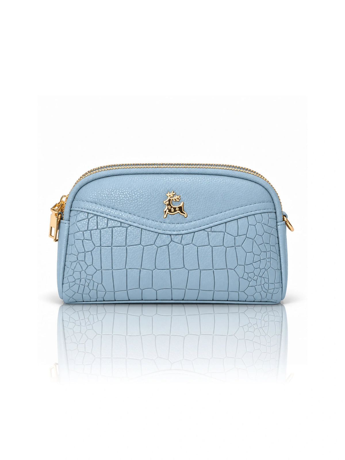 Premium Textured Crossbody Sling Bag – Sky Blue