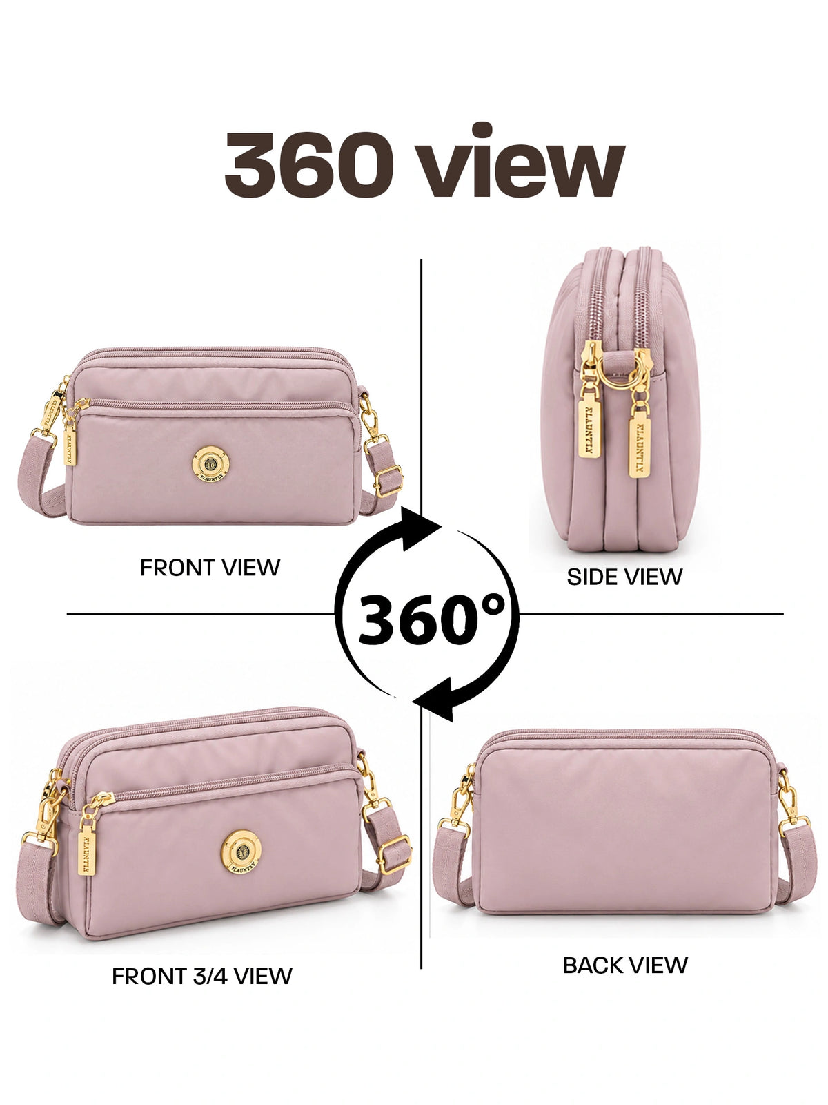 Stylish Fluänt Women’s Sling Bag – Pink Crossbody Bag