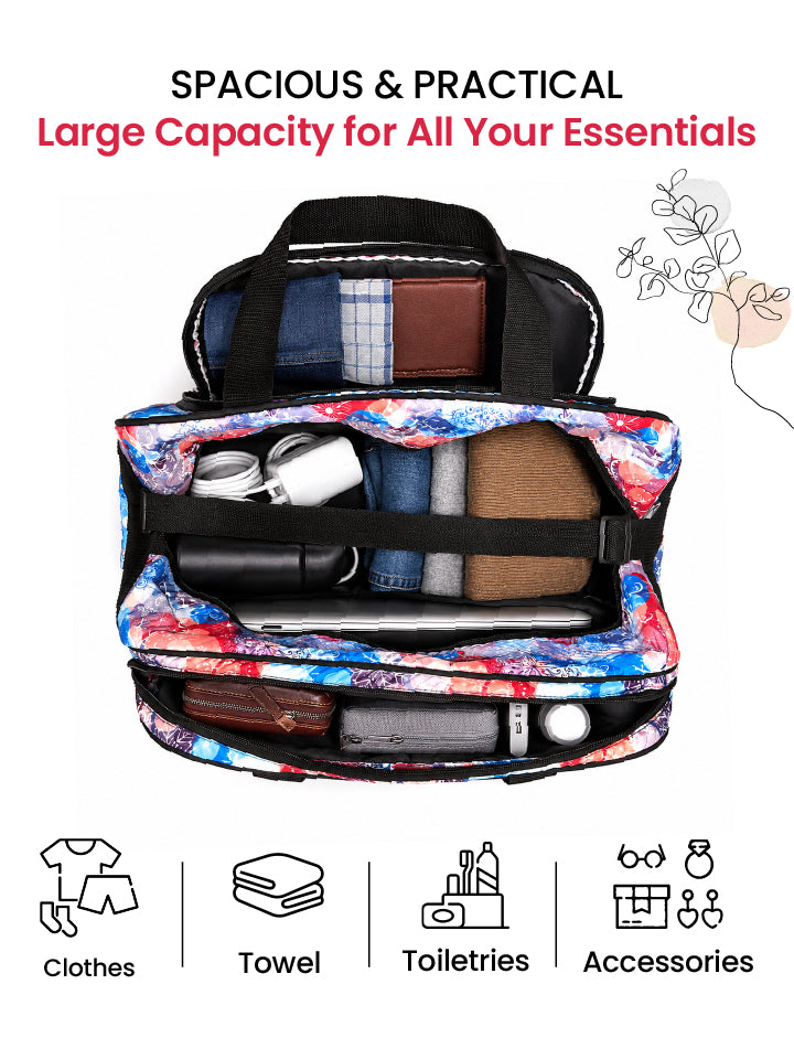 Karry House Foldable Zippered Travel Bag Blue