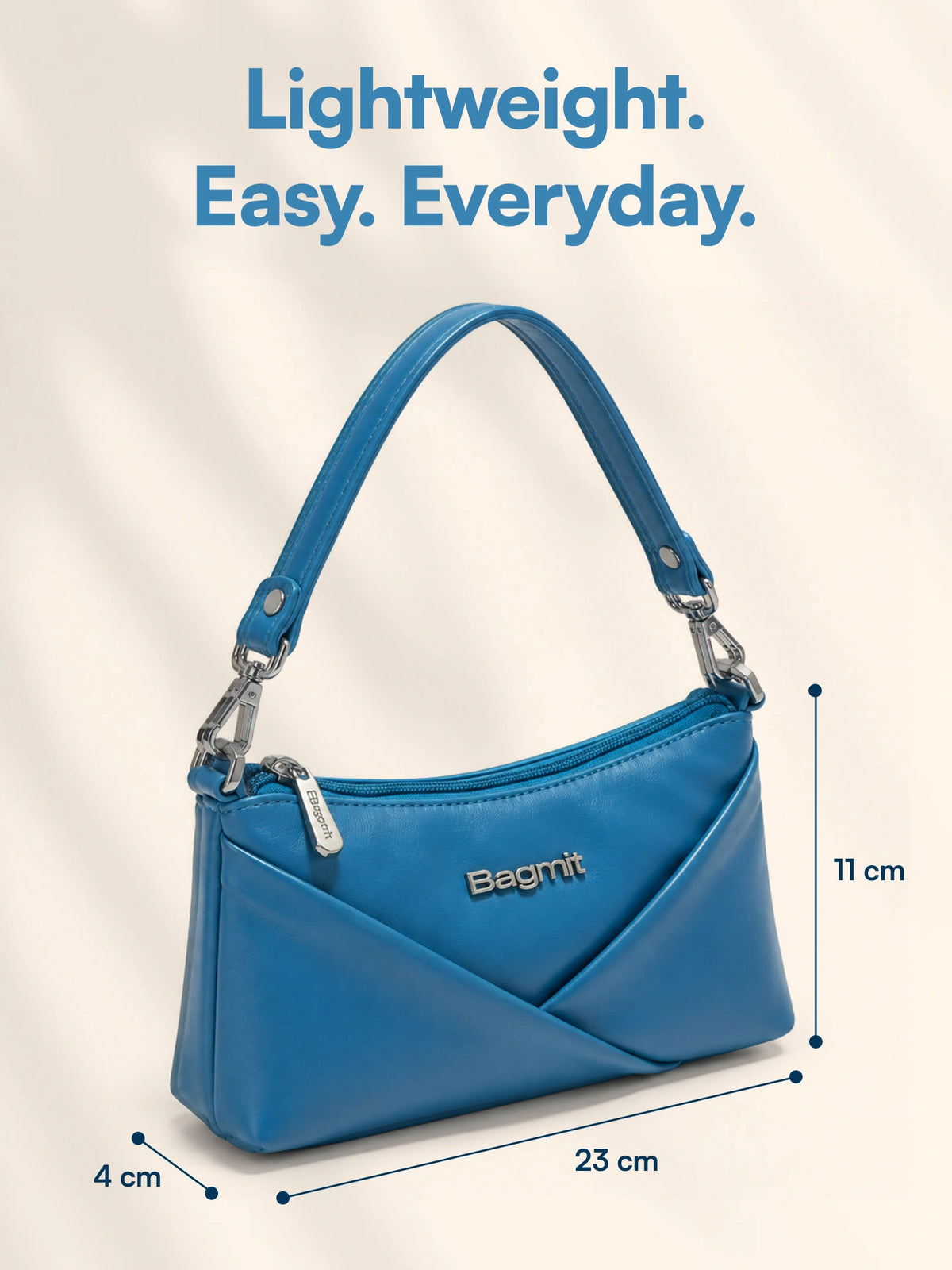 Women’s PU Leather Crossbody Shoulder Bag - Blue