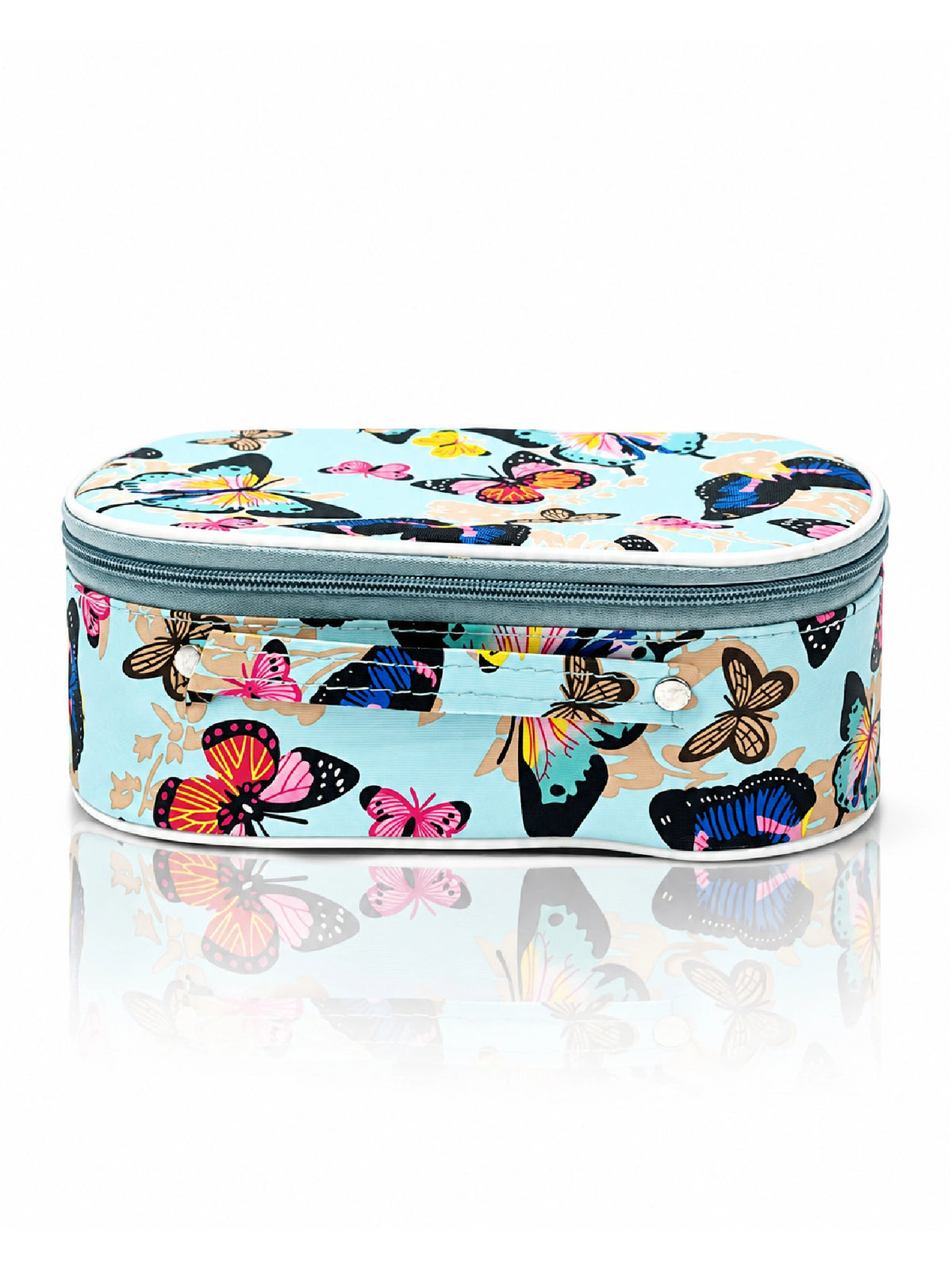 Butterfly Print Cosmetic Pouch – Blue Makeup Bag