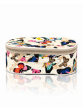 Butterfly Print Cosmetic Pouch – Cream Makeup Bag