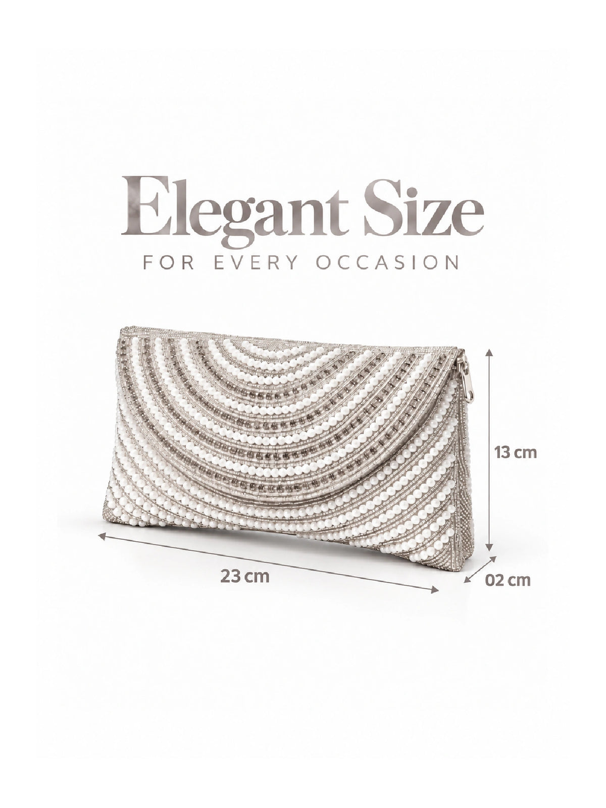 Beaded White Pearl Clutch Bag - Ethnic Handbag