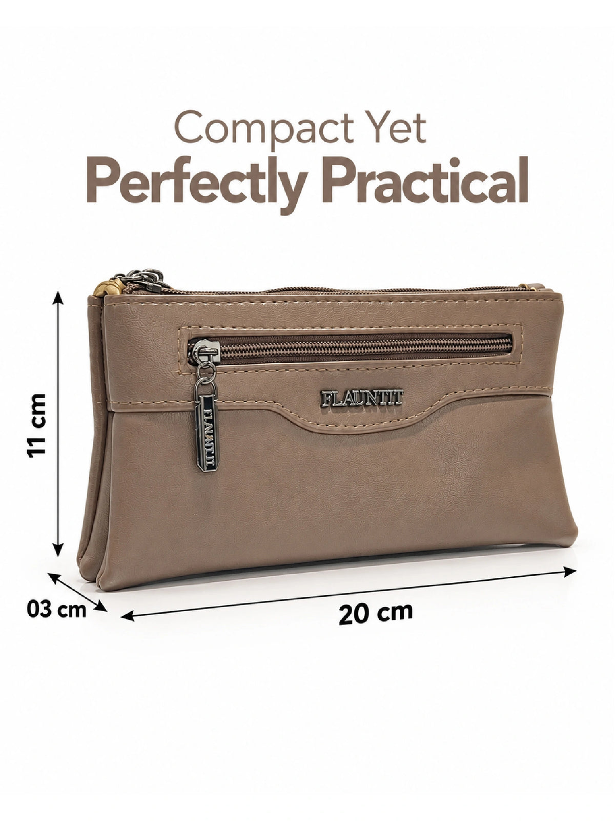 Flauntit Ladies Hand Purse - Brown Sling Bag