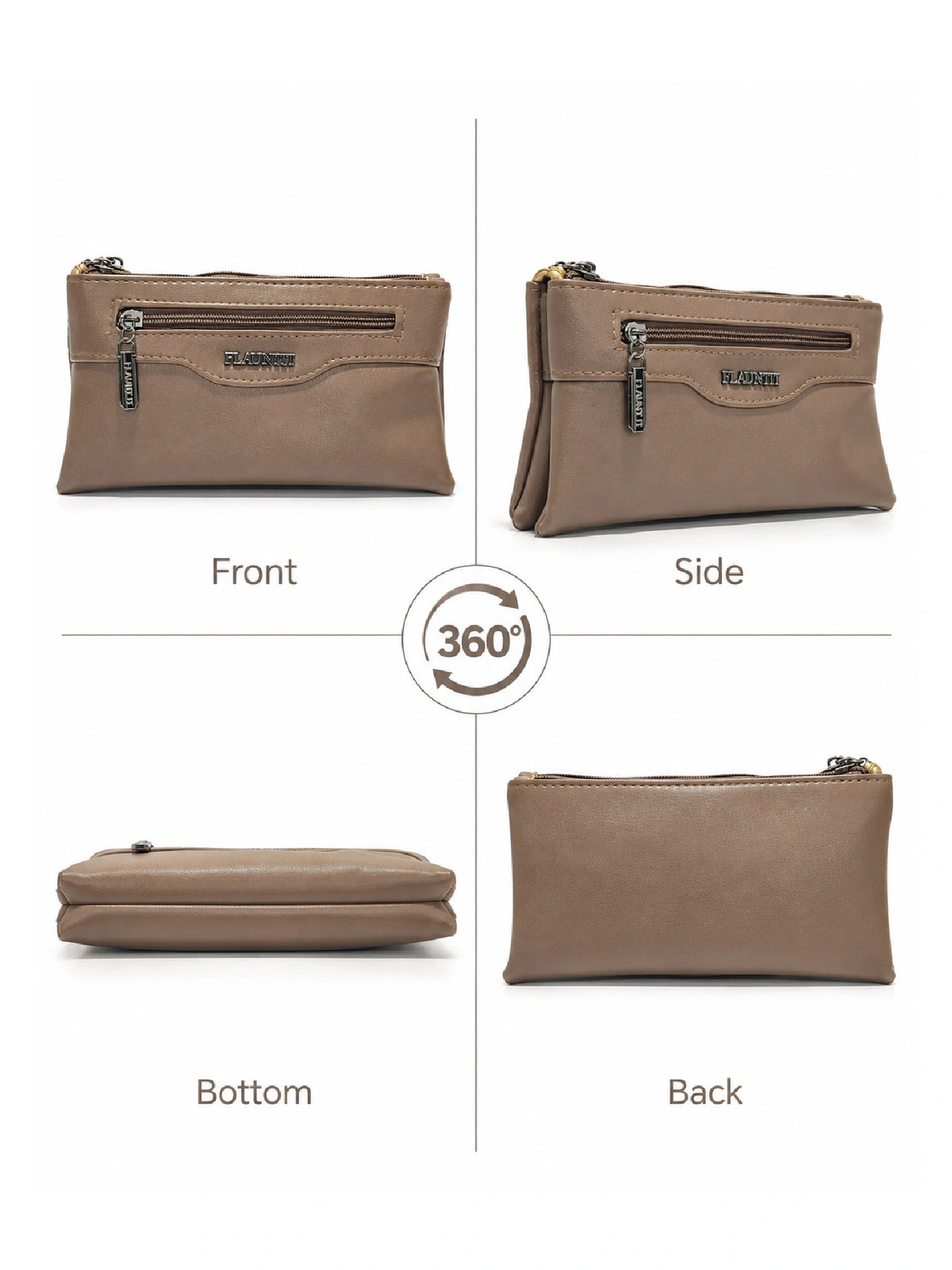 Flauntit Ladies Hand Purse - Brown Sling Bag