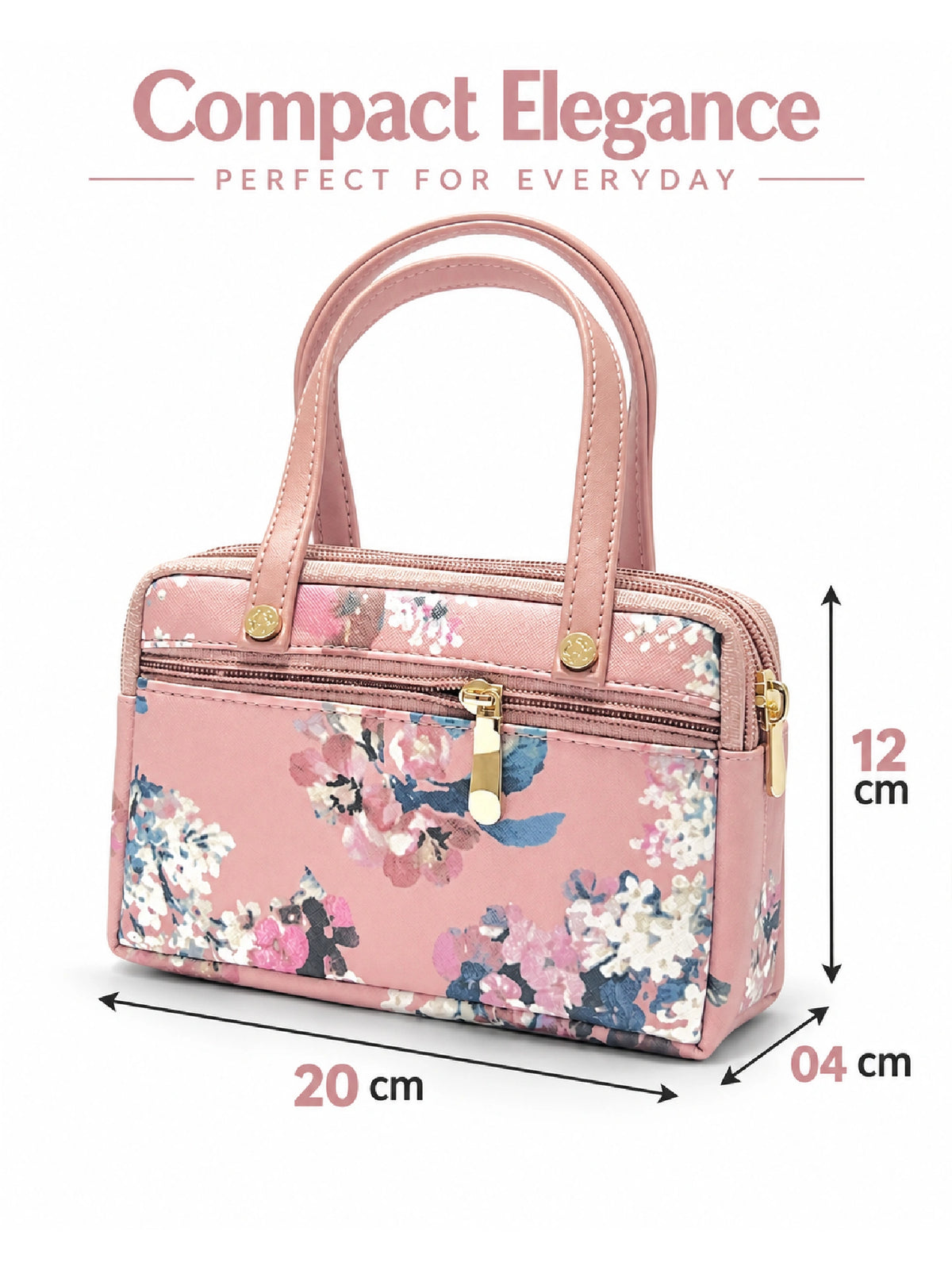 Floral Printed Women’s Hand Purse - Pink