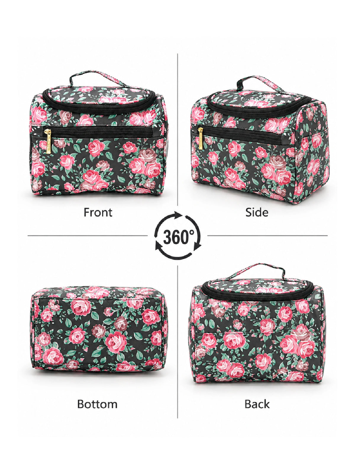 Floral Makeup Vanity Bag - Cosmetic Organizer