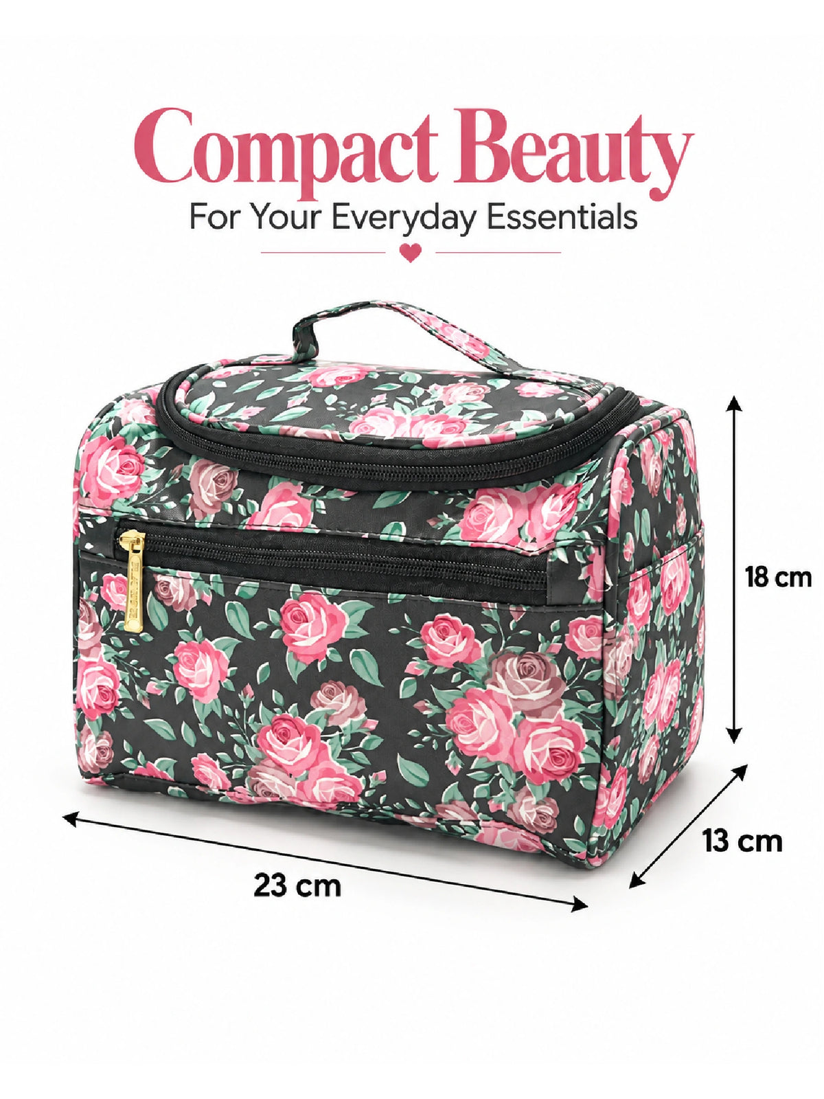Floral Makeup Vanity Bag - Cosmetic Organizer