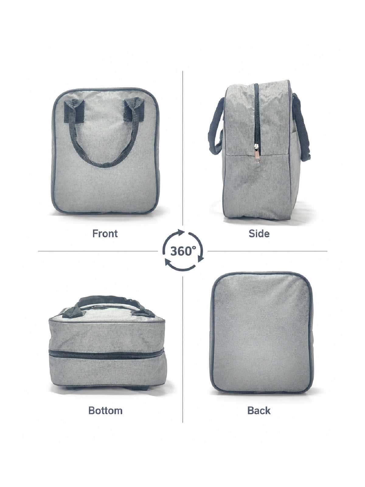 Men's Tiffin Bag Cover - Grey Lunch Bag