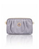 Pleated PU Leather Crossbody Bag - Light Lavender Grey