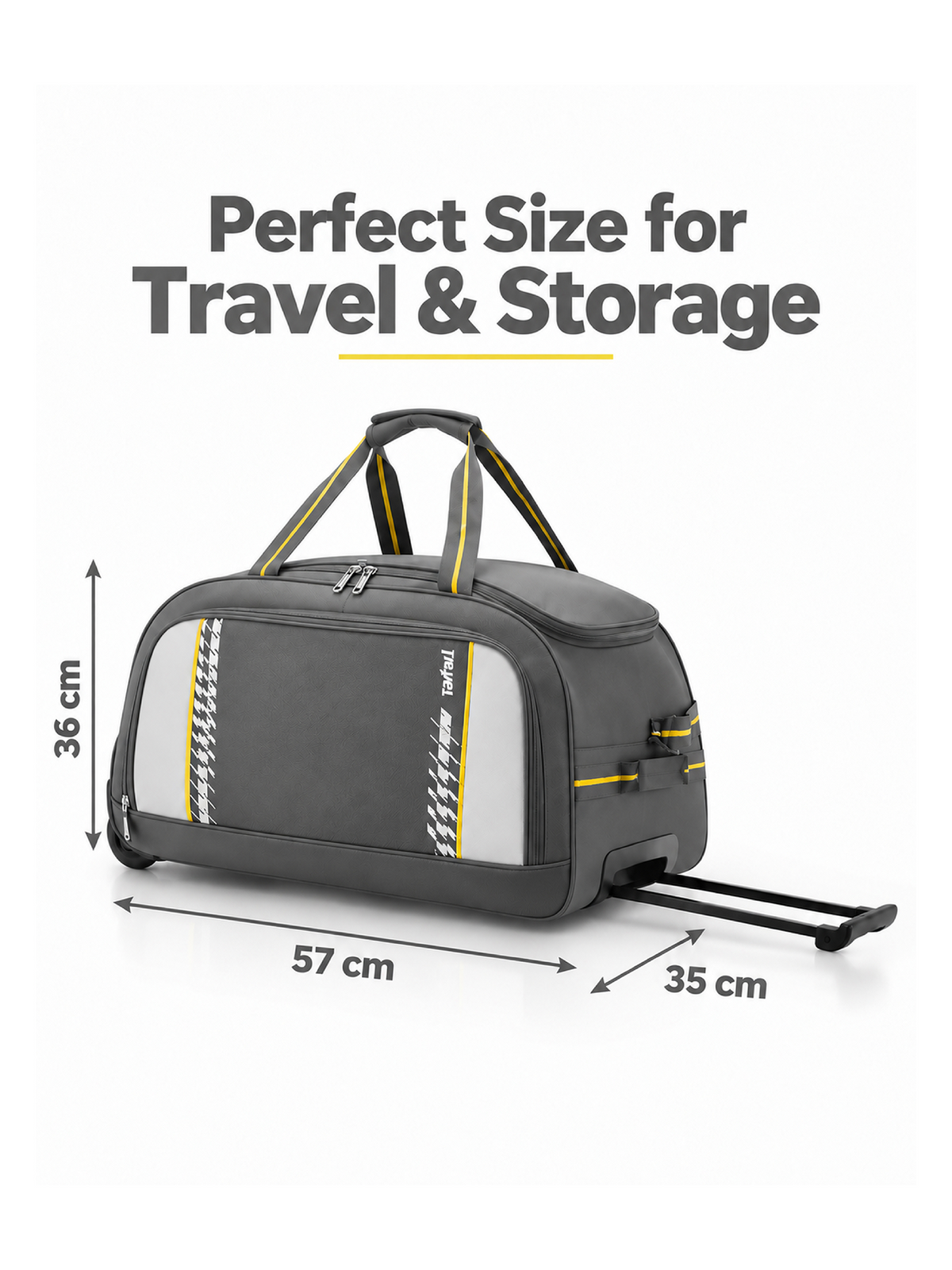Safari Beamer Rolling Duffle Travel Bag - Grey
