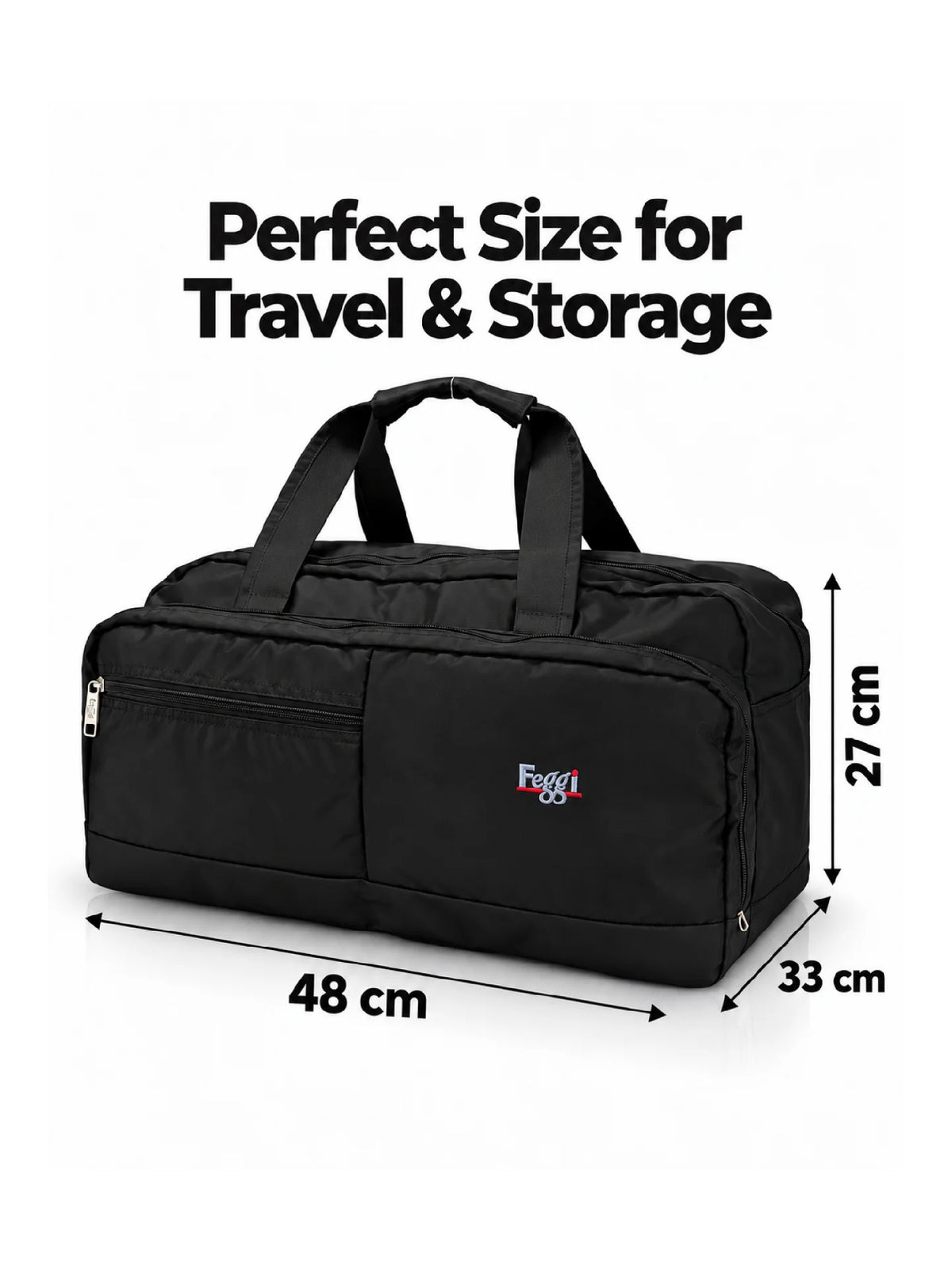 Karry House Carry Duffel Bag – Black 42L Travel Duffel