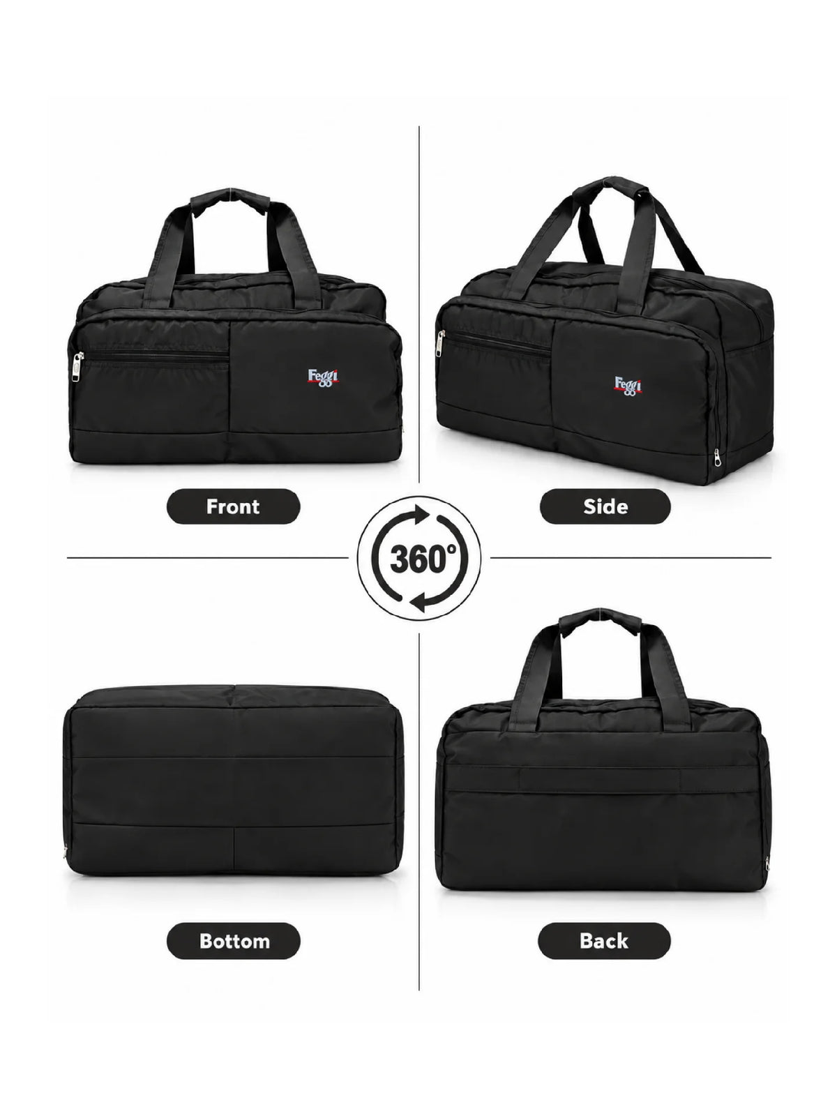 Karry House Carry Duffel Bag – Black 42L Travel Duffel