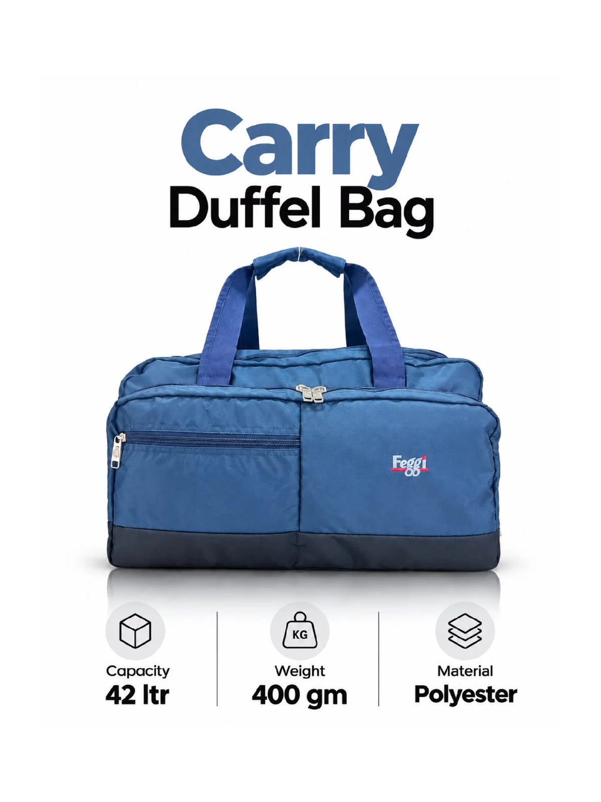 Karry House Carry Duffel Bag – Blue 42L Travel Duffel